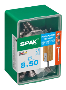 SPAX Pfostenschraube, T-STAR plus, 25 Stk., 8 x 50 mm , 4357189800504